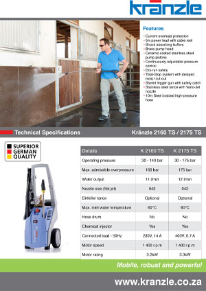 kranzle 2000 series brochure