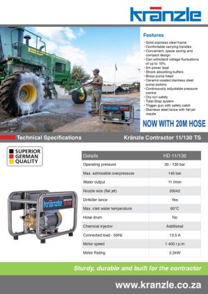kranzle contractor 11130