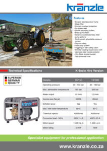 kranzle hire version brochure