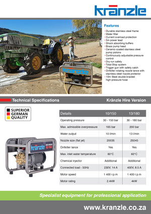 kranzle hire version brochure