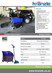 kranzle predator carpet and upholstery cleaner