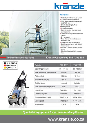 kranzle quadro 599 799 brochure
