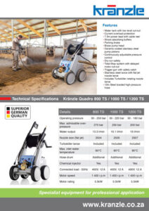 kranzle quadro 800 1000 1200 brochure